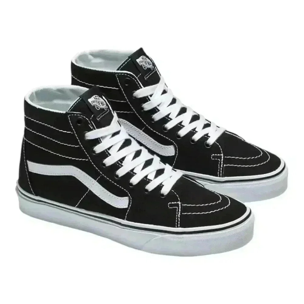 NWT Vans Unisex "Sk8-Hi Tapered Canvas Shoe"- Black/True White - MultiSize